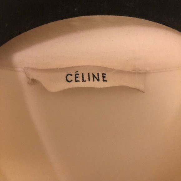 CELINE color-block button-up silk blouse, cream and orange, size 36 (size 6 US) - Picture 4 of 4
